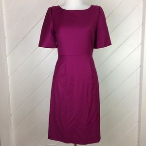 {J. Crew} structured pink dress with pockets